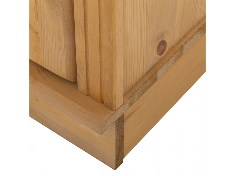 Kit com 3 estantes com portas nas laterais em Madeira Maciça – Acabamento em cera natural com o toque acetinado | Coleção Biblioteca